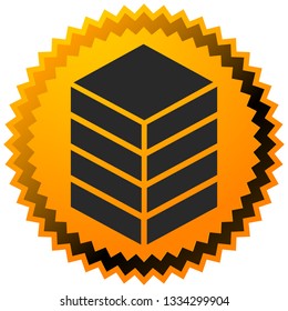 Icon with tower, rack. Storage, container, datacenter concept icon