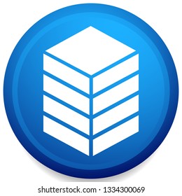Icon with tower, rack. Storage, container, datacenter concept icon