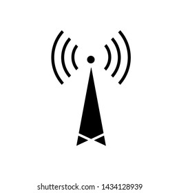Icon of Tower Signal's. Wireless Connection, Transmitter or Transmission Illustration As A Simple Vector Sign & Trendy Symbol in Glyph Style for Design and Websites, Presentation or Mobile Application