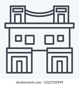Icon Town Home. related to Accommodations symbol. line style. simple design editable. simple illustration
