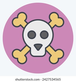 Icon Toxic. related to Medical symbol. color mate style. simple design editable. simple illustration