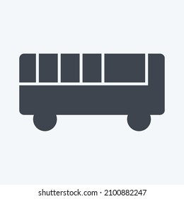 Icon Toy Bus - Glyph Style - Simple illustration,Design template vector, Good for prints, posters, advertisements, announcements, info graphics, etc.