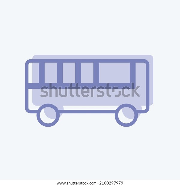 Icon Toy Bus - Two Tone Style -\
Simple illustration,Design template vector, Good for prints,\
posters, advertisements, announcements, info graphics,\
etc.