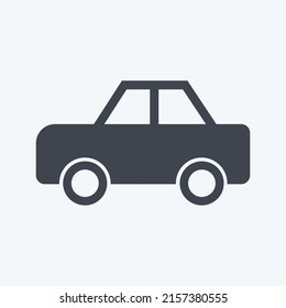 Icon Toy Car 2. suitable for Toy symbol. glyph style. simple design editable. design template vector. simple symbol illustration
