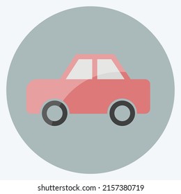 Icon Toy Car 2. suitable for Toy symbol. flat style. simple design editable. design template vector. simple symbol illustration