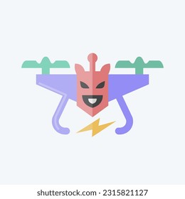 Icon Toy Drone. related to Drone symbol. flat style. simple design editable. simple illustration