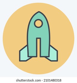 Icon Toy Jet II - Color Mate Style - Simple illustration,Design template vector, Good for prints, posters, advertisements, announcements, info graphics, etc.