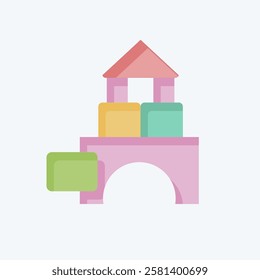 Icon Toy Kindergarten. related to Kindergarten symbol. flat style. design editable