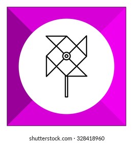 Icon of toy paper windmill