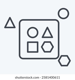 Icon Toy Shape. related to Kindergarten symbol. line style. design editable