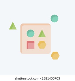 Icon Toy Shape. related to Kindergarten symbol. flat style. design editable