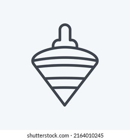 Icon Toy Top. suitable for Baby symbol. line style. simple design editable. design template vector. simple symbol illustration