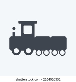 Icon Toy Train. suitable for Baby symbol. glyph style. simple design editable. design template vector. simple symbol illustration