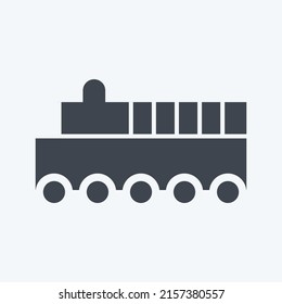 Icon Toy Train. suitable for Toy symbol. glyph style. simple design editable. design template vector. simple symbol illustration