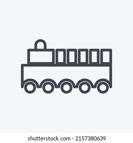 Icon Toy Train. suitable for Toy symbol. line style. simple design editable. design template vector. simple symbol illustration