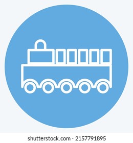 Icon Toy Train. suitable for Toy symbol. blue eyes style. simple design editable. design template vector. simple symbol illustration