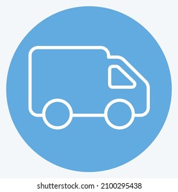Icon Toy Truck - Blue Eyes Style - Simple illustration,Design template vector, Good for prints, posters, advertisements, announcements, info graphics, etc.
