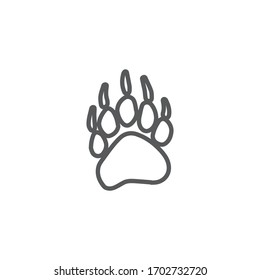 icon trace of the bear. vector illustration