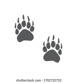 icon trace of the bear. vector illustration