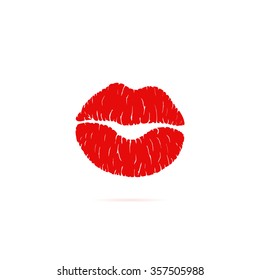 Icon trace of a kiss.