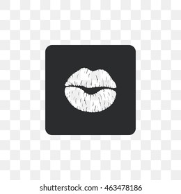 Icon trace of a kiss.