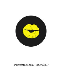 Icon trace of a kiss.