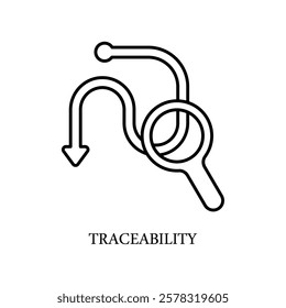 Icon a traceability, isolated against a clean background.
