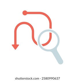 Icon a traceability, isolated against a clean background.