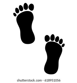 Icon traces of human legs black on white background.