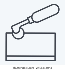 Icon Tracing Wheel. related to Shoemaker symbol. line style. simple design editable. simple illustration