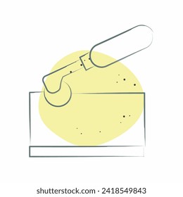 Icon Tracing Wheel. related to Shoemaker symbol. Color Spot Style. simple design editable. simple illustration