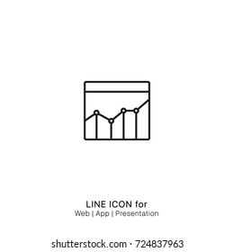 Icon trade graph app graphic design single icon vector