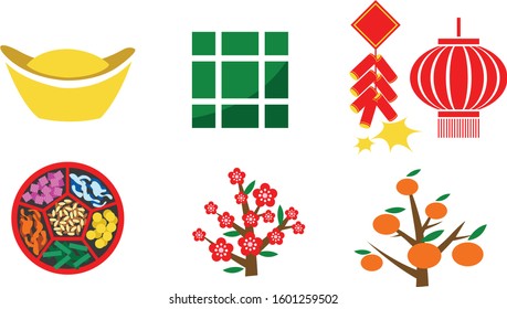 Icon Traditional Tet Holiday Vector