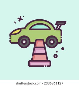 Icon Traffic Cone. related to Racing symbol. MBE style. simple design editable. simple illustration