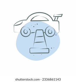 Icon Traffic Cone. related to Racing symbol. Color Spot Style. simple design editable. simple illustration