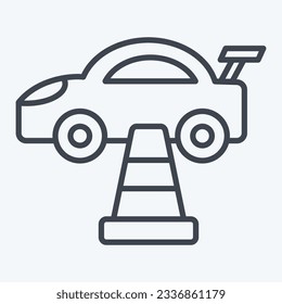 Icon Traffic Cone. related to Racing symbol. line style. simple design editable. simple illustration