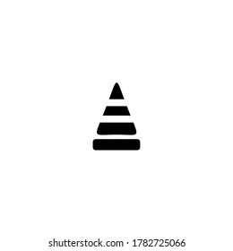 icon traffic cone vector logo design
