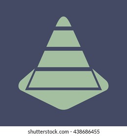 Icon of Traffic or Construction Cone. Eps-10.