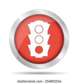 Icon, traffic illustration. Vector flat design style