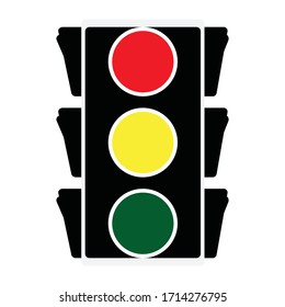 Icon of traffic led light.Flat style