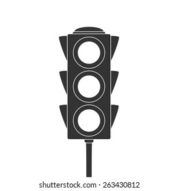 Icon of traffic light. 