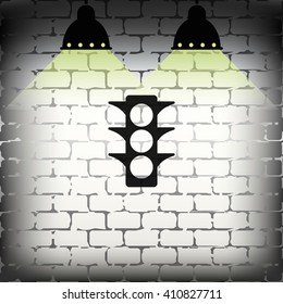 Icon of traffic light.