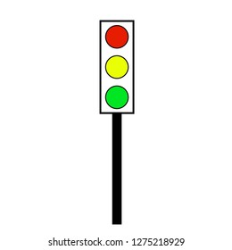 Icon of traffic light. Flat style vector eps10
