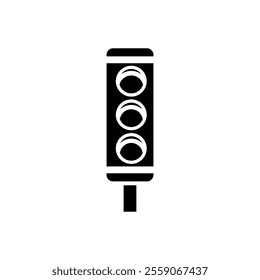 icon Traffic light ,signals managing vehicle. Suits transportation, urban planning, safety, technology, and traffic management concepts.Isolated white background editable,eps 10