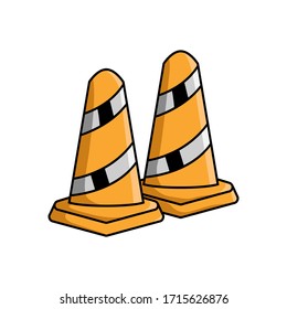 Icon traffice cone best vector illustration , template business construct transportation symbol safety , warning work attention stop element solid company , security background