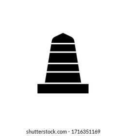 Icon traffice cone best vector illustration , template business construct transportation symbol safety , warning work attention stop element solid company , security background