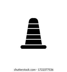 Icon traffice cone best vector illustration , template business construct transportation symbol safety , warning work attention stop element solid company , security background