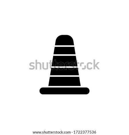 Icon traffice cone best vector illustration , template business construct transportation symbol safety , warning work attention stop element solid company , security background