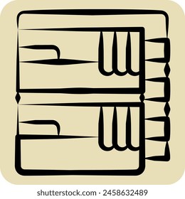 Icono Cama de tren. relacionado con el símbolo de la estación de tren. estilo dibujado a mano. ilustración de diseño simple