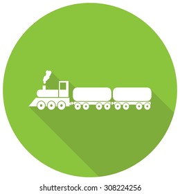 Icon Train with a long shadow